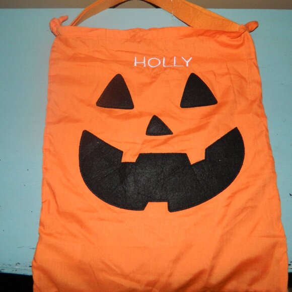 Pottery Barn Kids Halloween Pillowcase Treat Tote "HOLLY" (F-39) - Picture 1 of 3
